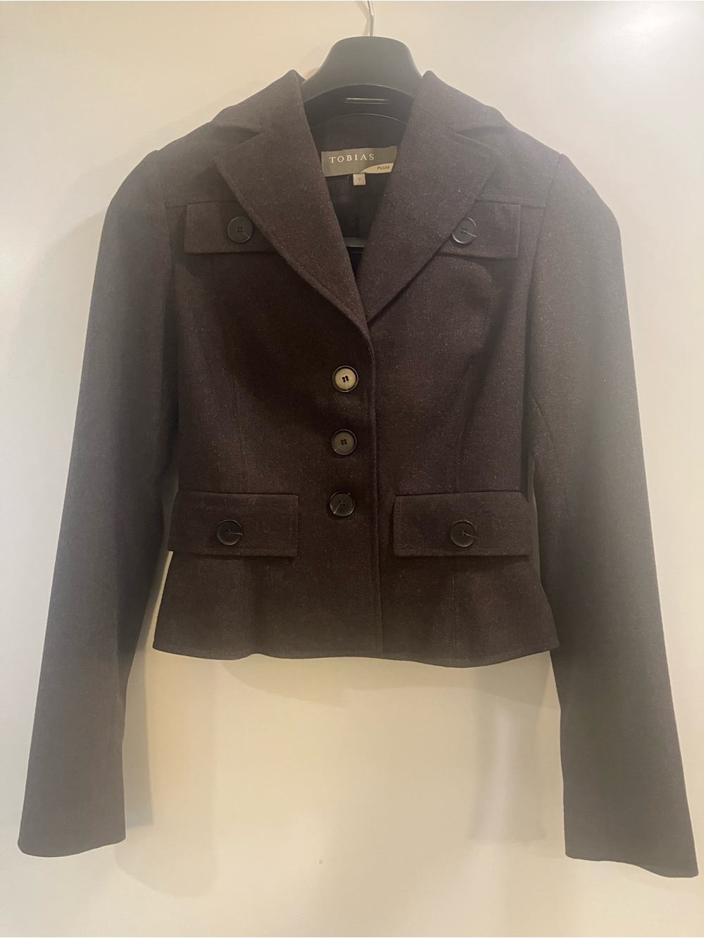 Brown Buttoned Tailored Blazer